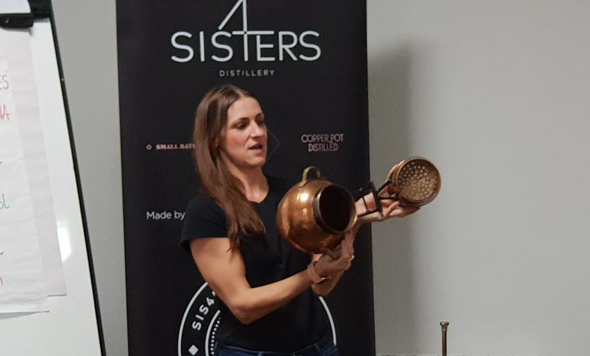 4 Sisters Gin - Lucy Explains the Workings of a Gin Still